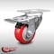Service Caster 3.5 Inch SS Red Polyurethane Top Plate Caster with Total Lock Brake SCC SCC-SSTTL20S3514-PPUB-RED - alternate 3
